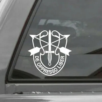 U.S. ARMY SPECIAL FORCES DE OPPRESSO LIBER Vinyl Window Decal • $3.50