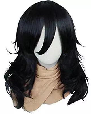 Hair Cap+Cosplay Wig Long Wavy Bangs Synthetic Hair Black Wigs For Women Men ... • $34.32