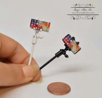 1:12 Dollhouse Miniature Selfie Stick With I Phone A53 • $7.69