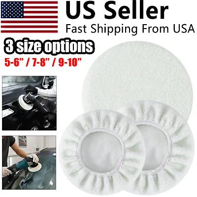 3PCS 5-6/7-8/9-10 '' Car Wool Bonnet Buffing Wheel Pad Buffer Polishing Polisher • $7.53