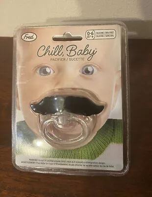 Mustache Pacifier By Fred  Chill Baby  0-6+ Months Silicone BPA-Free NEW • $5