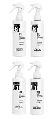 L'Oreal Tecni Art Pli Thermal Modelling Spray 190ml Pack Of 4 • £80.55