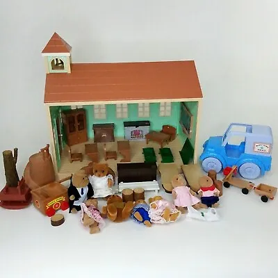 Bandai Calico Critters Lot Mapletown School Vintage Mixed Dolls Accessories • $109.95