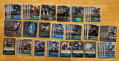 Digimon Card Game - Imperialdramon Dragon Veemon Wormmon Blue Green Deck • $35