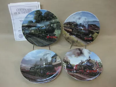 4 Train Plates ~ Great Western Dreams Davenport Pottery ~ Barry Freeman ~ Ltd Ed • £15.99