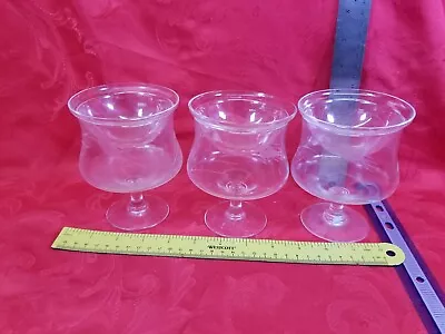 3 Vintage Wheat Noritake Sasaki Shrimp Seafood Cocktail  W/ Liner Glasses • $34.82