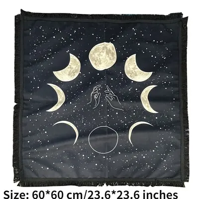 Altar Cloth Tarot Cards Tablecloth Divination Wicca Tassel Moon Tapestry • $19.57