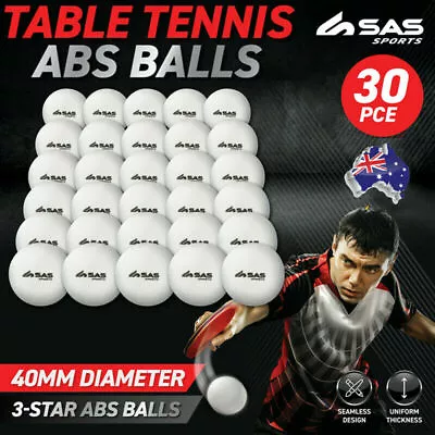 $15.69 • Buy 30Pcs Large Table Tennis Balls Training Ping Pong 40mm White AU NEW