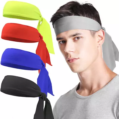 Head Tie Sports Headband Tennis & Ninja Bandana Athletic Sweatband For Men Wom ` • $1.67