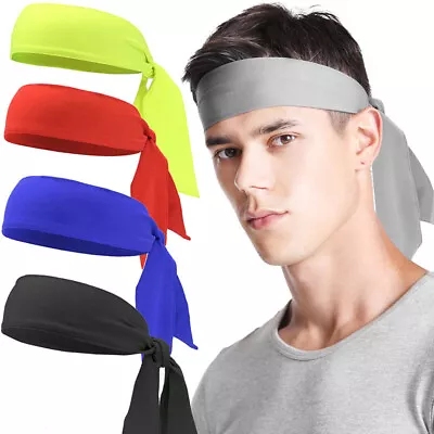 Head Tie Sports Headband Tennis & Ninja Bandana Athletic Sweatband For Men Women • $2.64