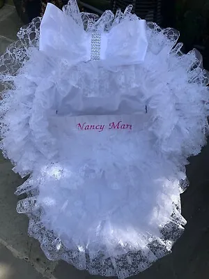 £45 • Buy White Universal Baby Car Seat Cosytoes/footmuff Liner Frilly Bling Personalised 