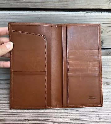 Water Buffalo Vintage Coach Pocket Travel Leather Wallet • $158