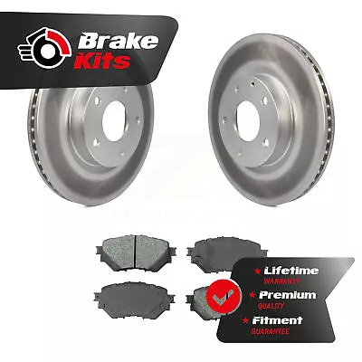 Front Coated Disc Brake Rotor & Semi-Metallic Pad Kit For 2014-2018 Mazda 3 2.5L • $102