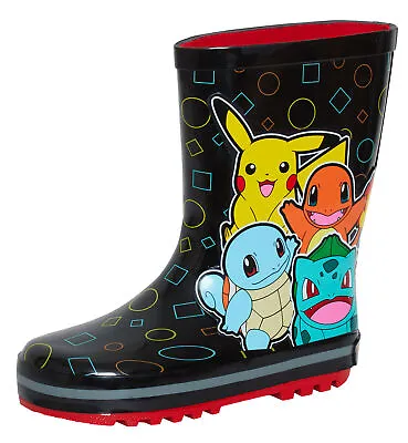 £18.95 • Buy Pokemon Wellies Rubber Wellington Boots For Kids Pikachu Rain Snow Wellies Welly