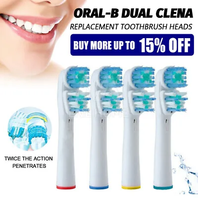 $29.99 • Buy DUAL CLEAN Oral-B Compatible Tooth Brush Heads Electric Replacement Floss Flexi