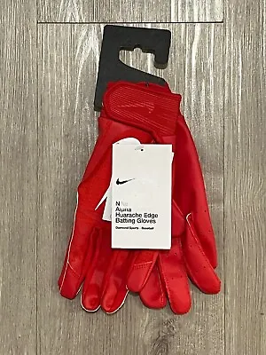 Nike Alpha Huarache Edge Batting Gloves - Red/White - Men’s Size M • $22.99