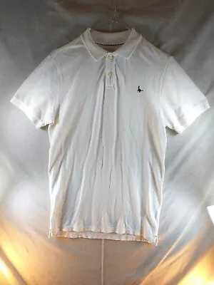 Jack Wills Polo Shirt Men's Small S White Pique 100% Cotton Short Sleeve • £8.99