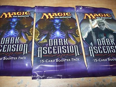 (3) Mtg Dark Ascension Sealed Booster Packs Free Shipping With Tracking • $39.99
