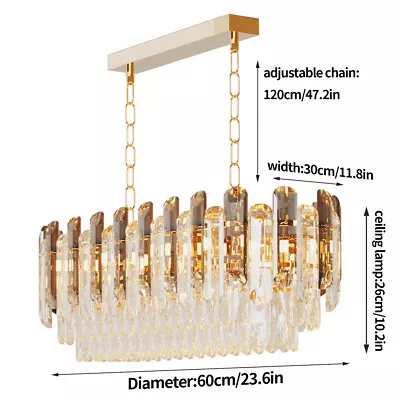 Multi-size Modern Crystal Chandelier Light Pendant Ceiling Lamp 3 Lighting Color • $159.90