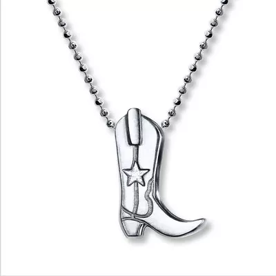 Alex Woo Cowboy Boot Pendant Necklace In Sterling Silver RV$148 • $59.99