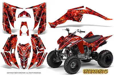 $179.95 • Buy Yamaha Raptor 350 Graphics Kit Creatorx Decals Stickers Inferno Red