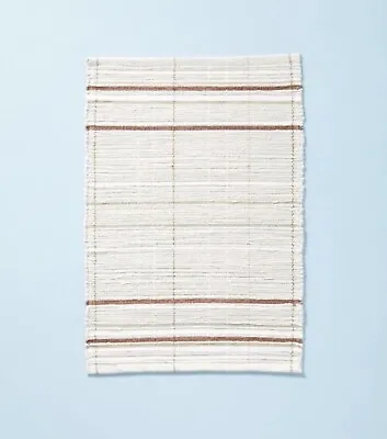 Hearth & Hand With Magnolia 2' X 3' Scatter Stripe Accent Rug Cream/Brown • $12