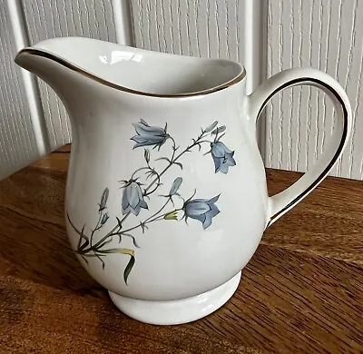 Vintage James Sadler Pottery Creamer Jug Harebell Flowers Ironstone England 4.5” • £7