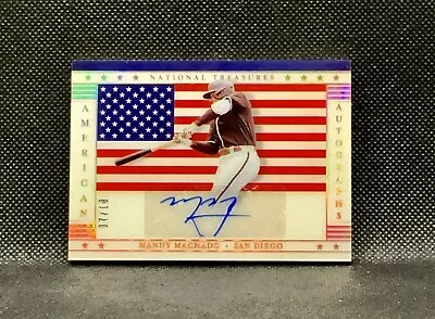 2021 National Treasures USA Autographs MANNY MACHADO AUTO #’d 7/10 Card #USA-MM • $95