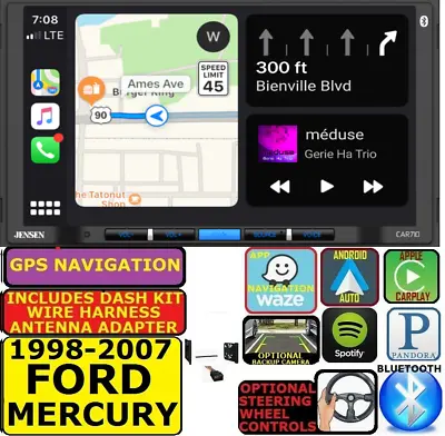 1998-07 Ford Mercury Nav Bluetooth Apple Carplay Android Auto Car Stereo Radio • $279.99