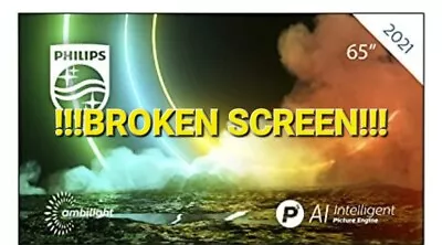 £135 • Buy Philips 65OLED706/12 65-Inch 4K OLED TV | Ambilight !!!DAMAGED SCREEN!!!