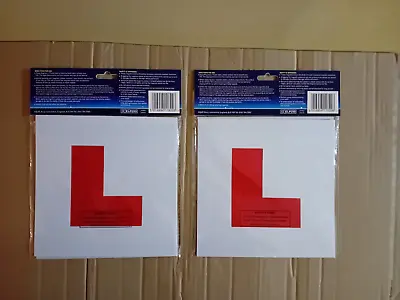 4 X EQUIP Magnetic L Plates Learner Sign DVLA Approved Easy Fit NEW • $4.79