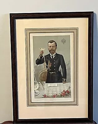 RARE 1897 Czar Nicholas II Vanity Fair  Print “The Little Father” Nicely Framed • £175.78