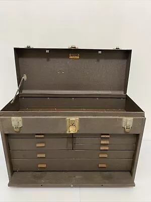 Vintage KENNEDY KITS 520 Machinist Chest 7-Drawer Toolbox Felt Lined See Descrip • $159.99