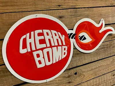 Cherry Bomb Metal Sign Muffler Exhaust Man Cave • $40