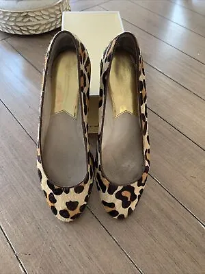 Michael Kors Cheetah Print Hair Calf Slip On Women Shoes Size 7 • $23.99