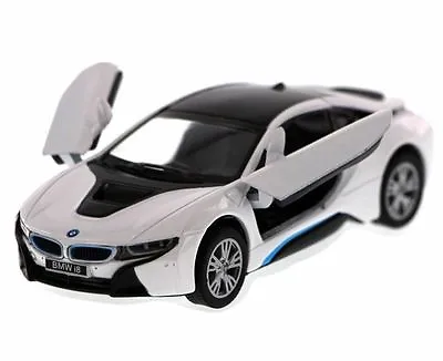 Kinsmart BMW I8 2 Door Coupe 1:36 Diecast Model Toy Car Pull Action New- WHITE • $8.98