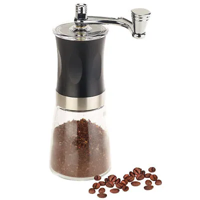 Manual Coffee Stainless Steel Burr Beans Hand Grinder Kitchen • £10.48