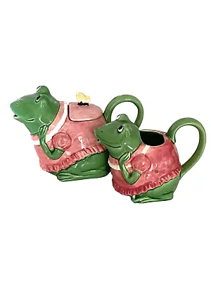 OTAGIRI FREDA THE FROG Teapot And Creamer By Mary Ann Baker ANTHROPOMORPHIC  • $39.99