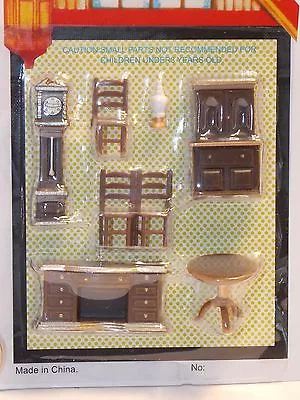 Dollhouse Miniature Dining Room 1:48 Quarter Inch Scale 1/4 E240 Dollys Gallery • $6.99