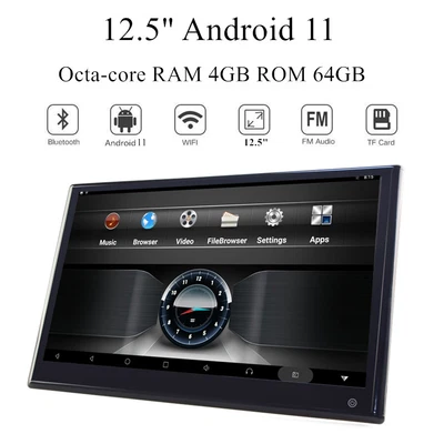 $304.19 • Buy 12.5  1080P Android 11.0 Car Back Seat Monitor TV Player Touch Screen 4+64GB USB