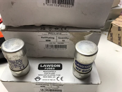 £20 • Buy 80 A BS88-3 House Service Cut-out Main Fuse  MF80 A BOX 10 NEW LAWSON 415V AC