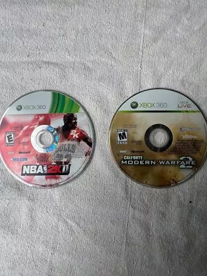 Xbox360 NBA 2K11 And GILDERN WARFARE 2 Microsoft Xbox360 2010) Disc Only READ • $12.99