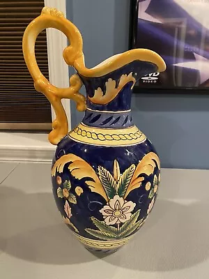 Vintage RARE Hand Painted Porcelain  Jug  / Vase / Pitcher • $9.99