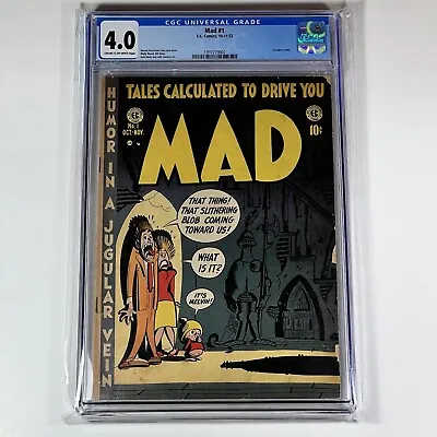 MAD 1 CGC 4.0 E.C. Comics 1952 - 1st Ever MAD Magazine BEAUTIFUL COLORS • $3999.99