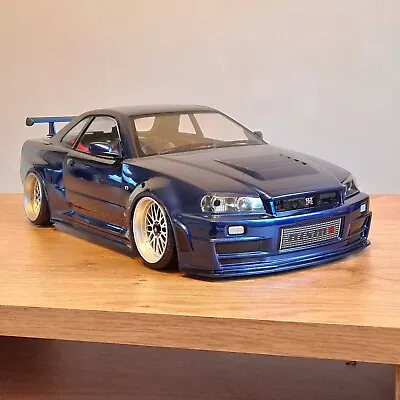 Tamiya 51246 Nissan Skyline GT-R (R34) Bodyset Only Custom Metallic Blue 1 Off  • £85