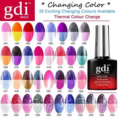 £2.99 • Buy UK ALL New GDi Nails Thermal Color Change UV LED Soak Off Gel Nail Polish Top AA