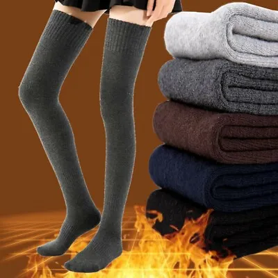 $6.99 • Buy Winter Women's Socks Cable Knit Thigh High Boot Extra Long Stockings Leg Warmers
