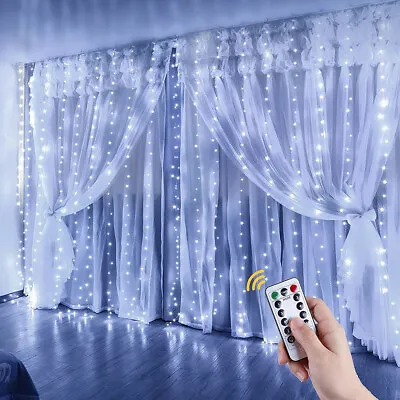 £2.99 • Buy LED Fairy String Curtain Lights Outdoor Garden Xmas Party Decor USB Plug In