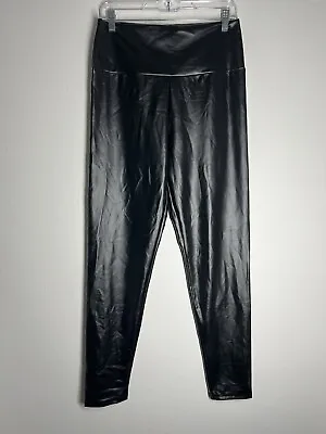 Wet Look Leggings High Waist Sexy Shiny Full Length Faux Leather Size XL • $19.99