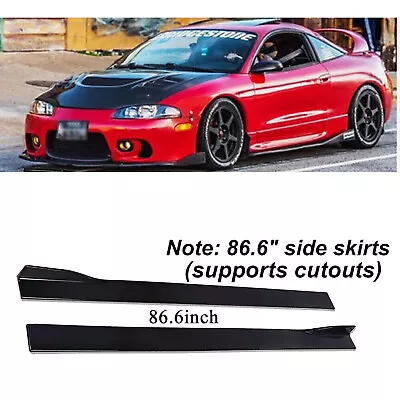 For Mitsubishi Eclipse GSX Fit 86.6''Side Skirt Splitter Extension Rocker Panel • $49.99